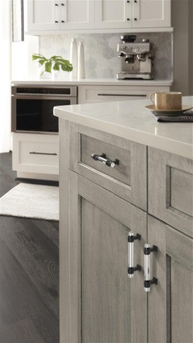 Glacio Zinc & Glass Clear / Black Bronze Cabinet Pull 11