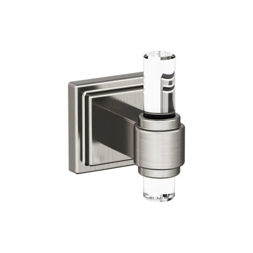 Glacio Zinc & Acrylic Clear / Brushed Nickel Hook 1