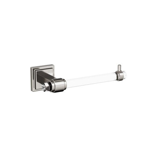 Glacio Zinc & Acrylic Clear / Brushed Nickel Toilet Paper Holder 1