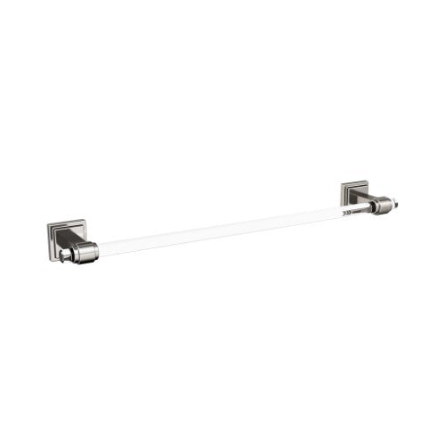 Glacio Zinc & Acrylic Clear / Brushed Nickel Towel Bar 2