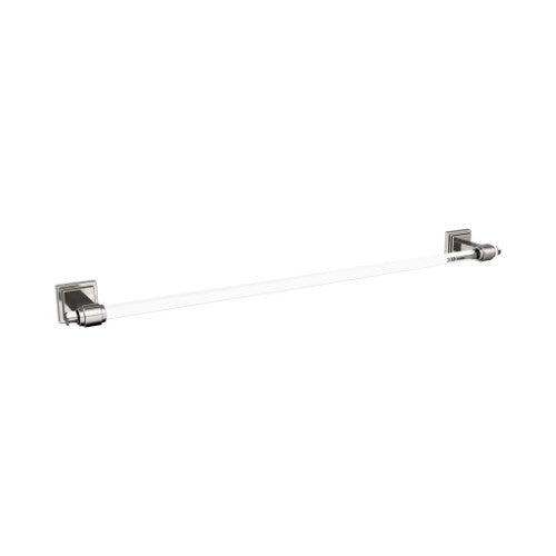 Glacio Zinc & Acrylic Clear / Brushed Nickel Towel Bar 3