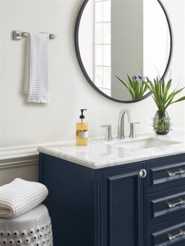 Glacio Zinc & Acrylic Clear / Brushed Nickel Towel Bar 8