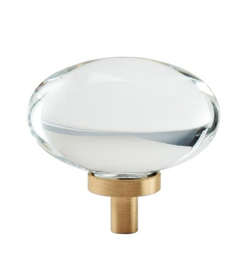 Glacio Aluminum & Glass Clear / Champagne Bronze Cabinet Knob 3