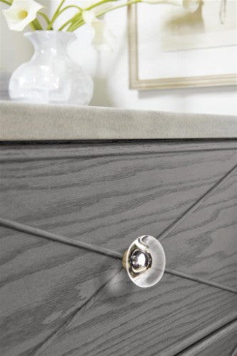 Glacio Aluminum & Glass Clear / Champagne Bronze Cabinet Knob 15