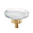 Glacio Aluminum & Glass Clear / Champagne Bronze Cabinet Knob 1