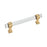 Glacio Zinc & Glass Clear / Champagne Bronze Cabinet Pull 3