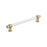 Glacio Zinc & Glass Clear / Champagne Bronze Cabinet Pull 5