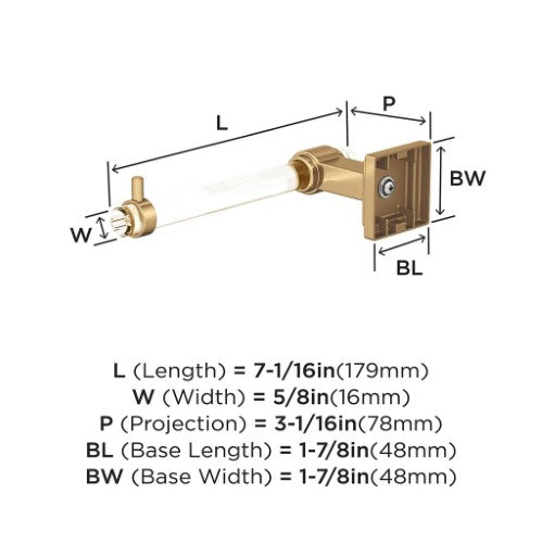 Glacio Zinc & Acrylic Clear / Champagne Bronze Toilet Paper Holder 2
