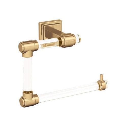 Glacio Zinc & Acrylic Clear / Champagne Bronze Towel Ring 1