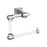 Glacio Zinc & Acrylic Clear / Chrome Towel Ring 1