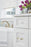 Glacio Aluminum & Glass Clear / Golden Champagne Cabinet Knob 12