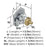 Glacio Aluminum & Glass Clear / Golden Champagne Cabinet Knob 5