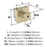 Glacio Zinc & Glass Clear / Golden Champagne Cabinet Knob 5