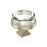 Glacio Zinc & Glass Clear / Golden Champagne Cabinet Knob 1