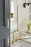 Glacio Zinc & Glass Clear / Golden Champagne Cabinet Pull 20