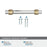 Glacio Zinc & Glass Clear / Golden Champagne Cabinet Pull 12