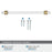 Glacio Zinc & Glass Clear / Golden Champagne Cabinet Pull 14