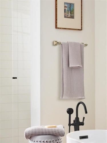 Glacio Zinc & Acrylic Clear / Golden Champagne Towel Bar 12