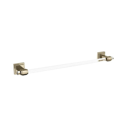 Glacio Zinc & Acrylic Clear / Golden Champagne Towel Bar 2