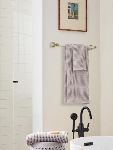Glacio Zinc & Acrylic Clear / Golden Champagne Towel Bar 13
