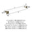 Glacio Zinc & Acrylic Clear / Golden Champagne Towel Bar 6