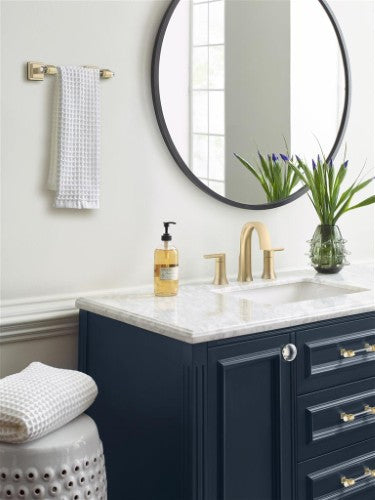 Glacio Zinc & Acrylic Clear / Golden Champagne Towel Bar 8