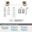 Glacio Zinc & Acrylic Clear / Golden Champagne Towel Bar 7