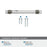 Glacio Zinc & Glass Clear / Gunmetal Cabinet Pull 3