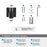 Glacio Zinc & Acrylic Clear / Matte Black Hook 3
