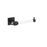 Glacio Zinc & Acrylic Clear / Matte Black Toilet Paper Holder 1