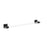 Glacio Zinc & Acrylic Clear / Matte Black Towel Bar 2