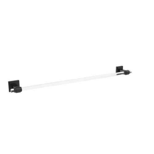 Glacio Zinc & Acrylic Clear / Matte Black Towel Bar 3