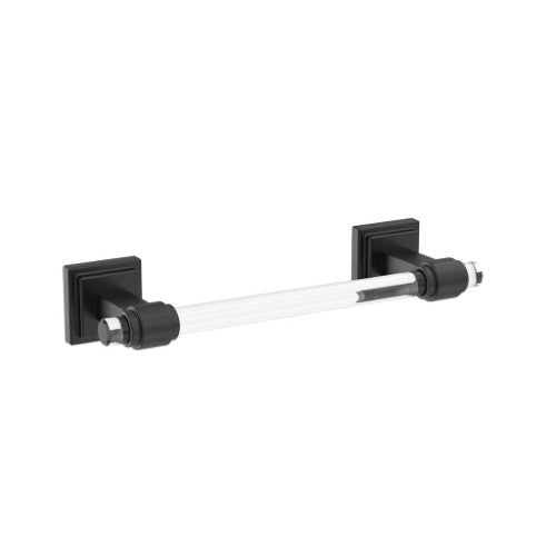Glacio Zinc & Acrylic Clear / Matte Black Towel Bar 1