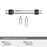 Glacio Zinc & Glass Clear / Oil Rubbed Bronze Cabinet Pull 12