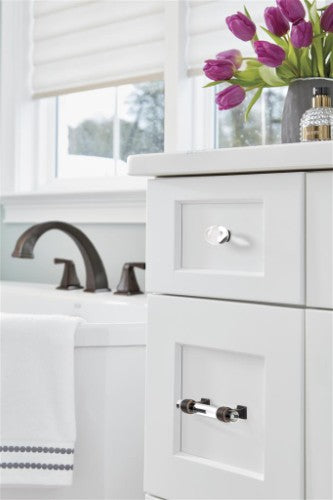 Glacio Zinc & Glass Clear / Oil Rubbed Bronze Cabinet Pull 16