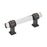 Glacio Zinc & Glass Clear / Oil Rubbed Bronze Cabinet Pull 1