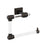 Glacio Zinc & Acrylic Clear / Oil Rubbed Bronze Towel Ring 1