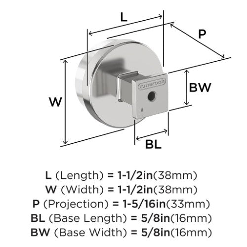 Glacio Zinc & Glass Clear / Polished Chrome Cabinet Knob 4