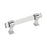 Glacio Zinc & Glass Clear / Polished Chrome Cabinet Pull 2