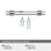 Glacio Zinc & Glass Clear / Polished Nickel Cabinet Pull 12