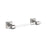 Glacio Zinc & Acrylic Clear / Polished Nickel Towel Bar 1