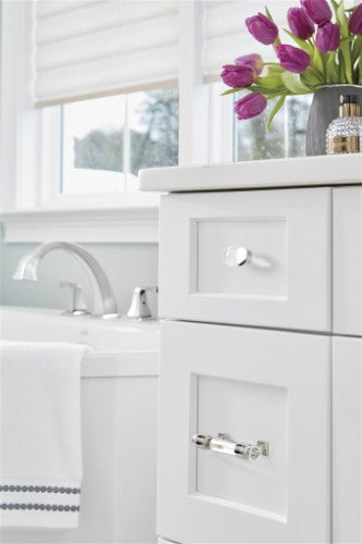 Glacio Aluminum & Glass Clear / Polished Nickel Cabinet Knob 11
