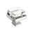 Glacio Zinc & Glass Clear / Polished Nickel Cabinet Knob 2