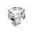 Glacio Zinc & Glass Clear / Polished Nickel Cabinet Knob 1