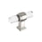 Glacio Zinc & Glass Clear / Polished Nickel Cabinet Knob 3
