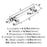 Glacio Zinc & Glass Clear / Polished Nickel Cabinet Pull 8