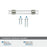 Glacio Zinc & Glass Clear / Polished Nickel Cabinet Pull 20