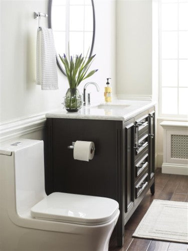 Glacio Zinc & Acrylic Clear / Polished Nickel Toilet Paper Holder 4