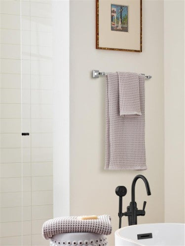Glacio Zinc & Acrylic Clear / Polished Nickel Towel Bar 12