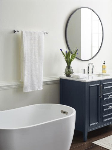 Glacio Zinc & Acrylic Clear / Polished Nickel Towel Bar 9